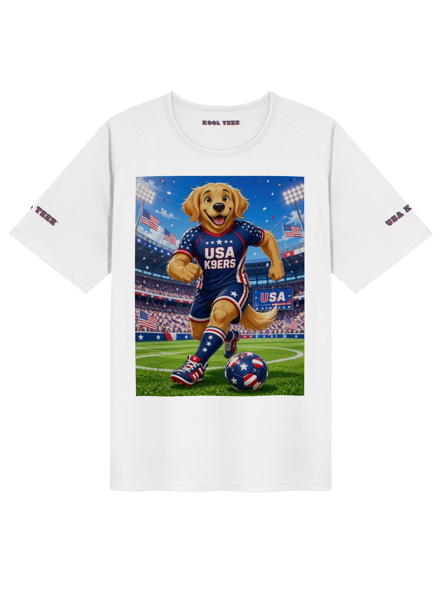 USA K9ERS Soccer Golden Retriever Unisex Sports Jersey product image (1)