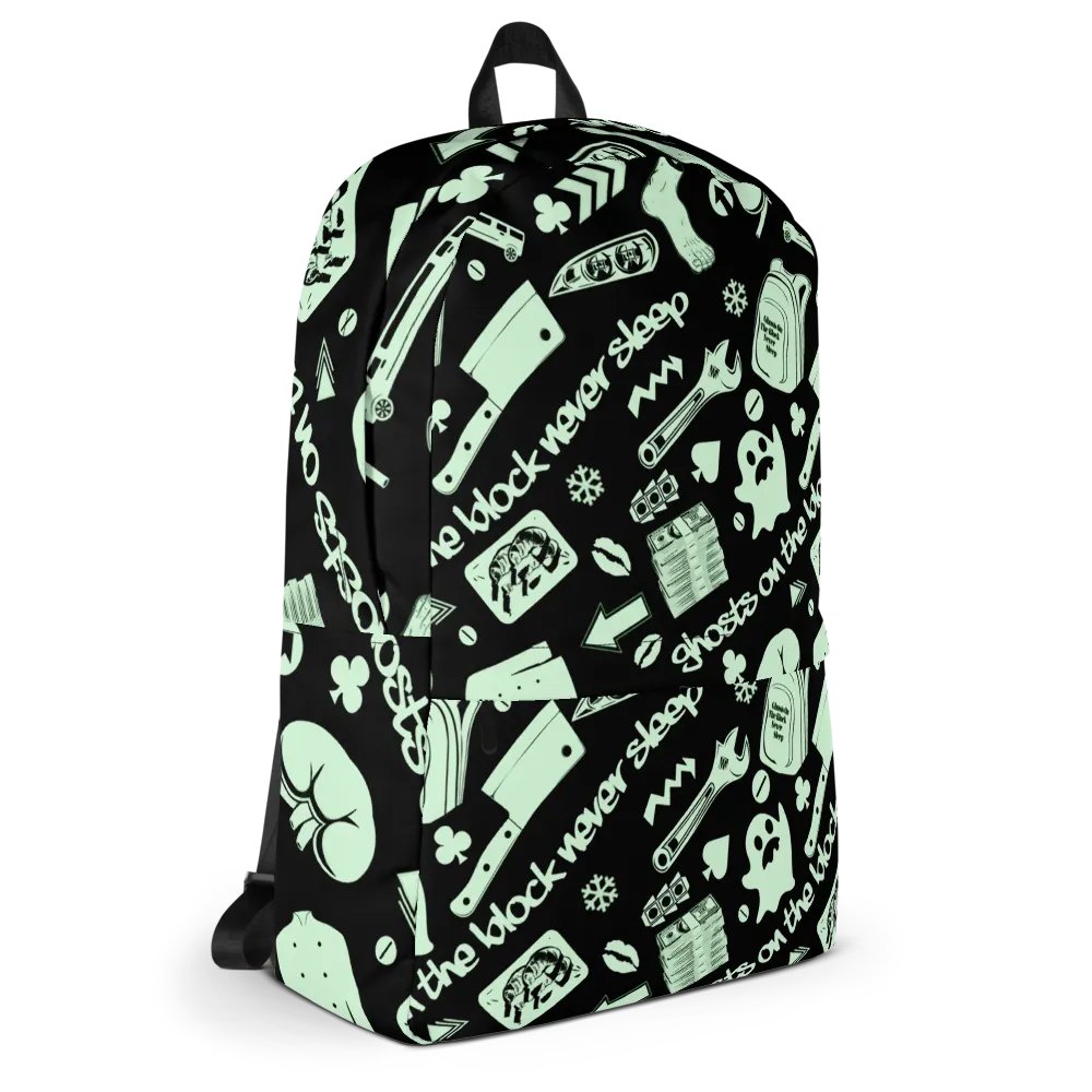 A8M - Ghosts On The Block Never Sleep Bookbag (Creamy April) product image (9)