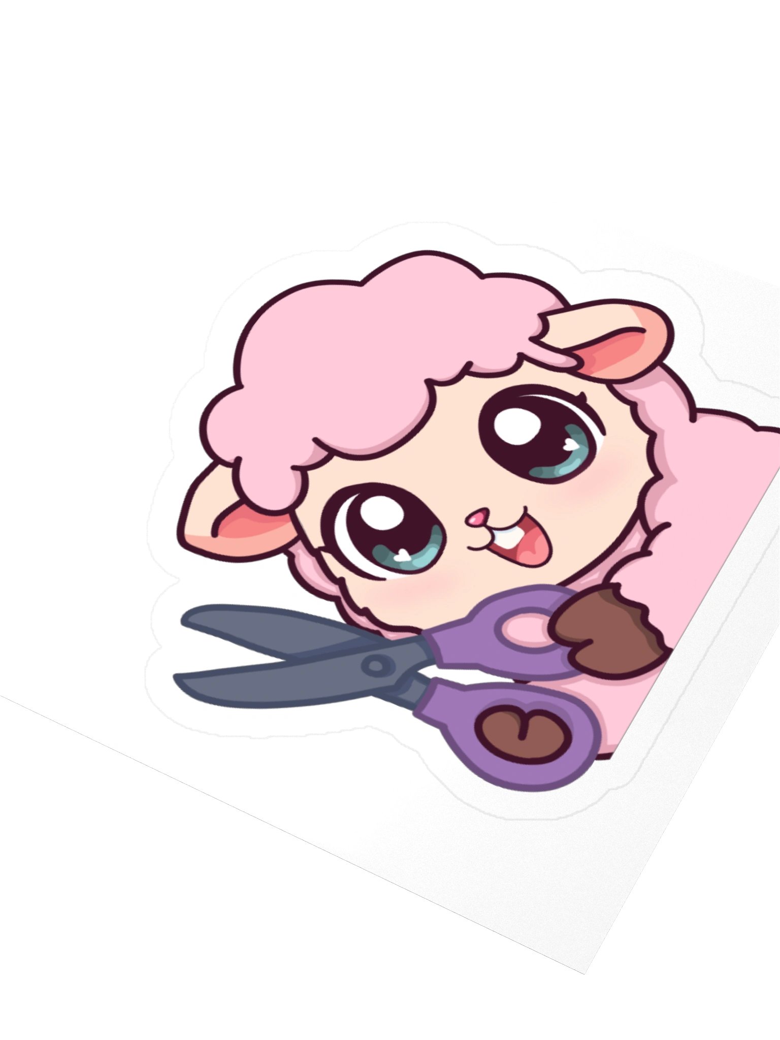 Sheep holding Scissors sticker product image (7)