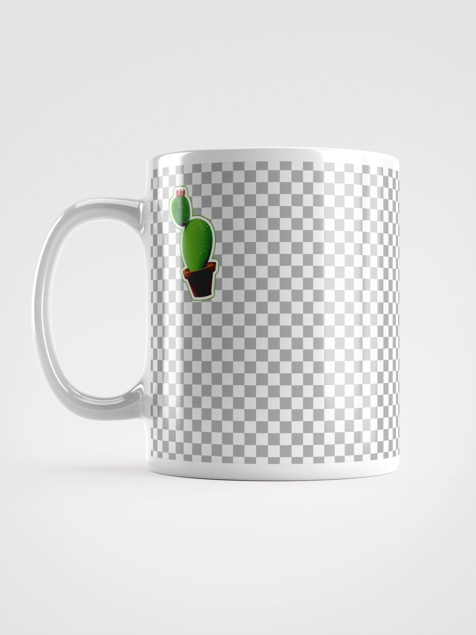 Transparency Grid White Glossy Mug product image (1)