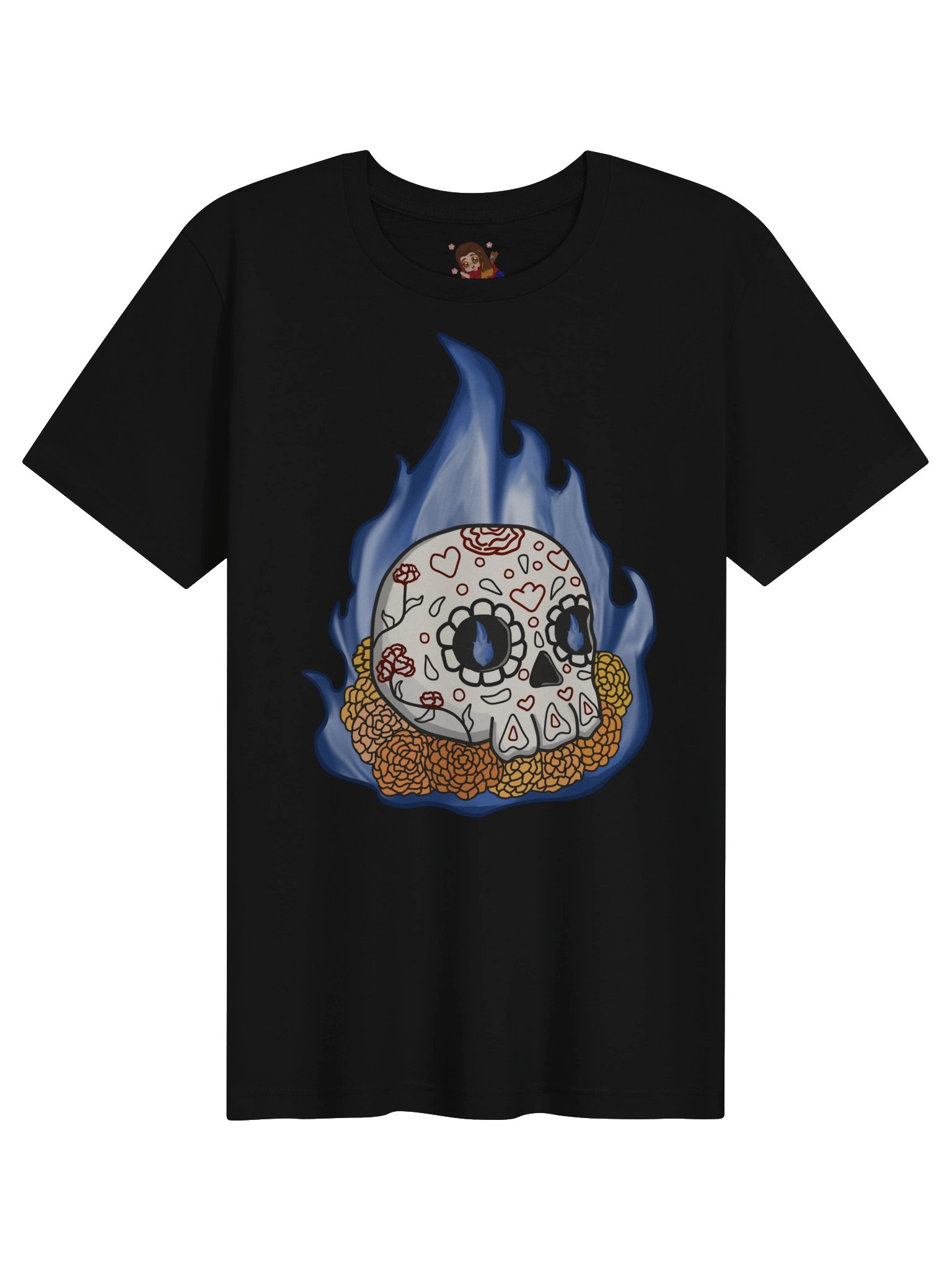 Flaming Sugar Skull Tee product image (2)