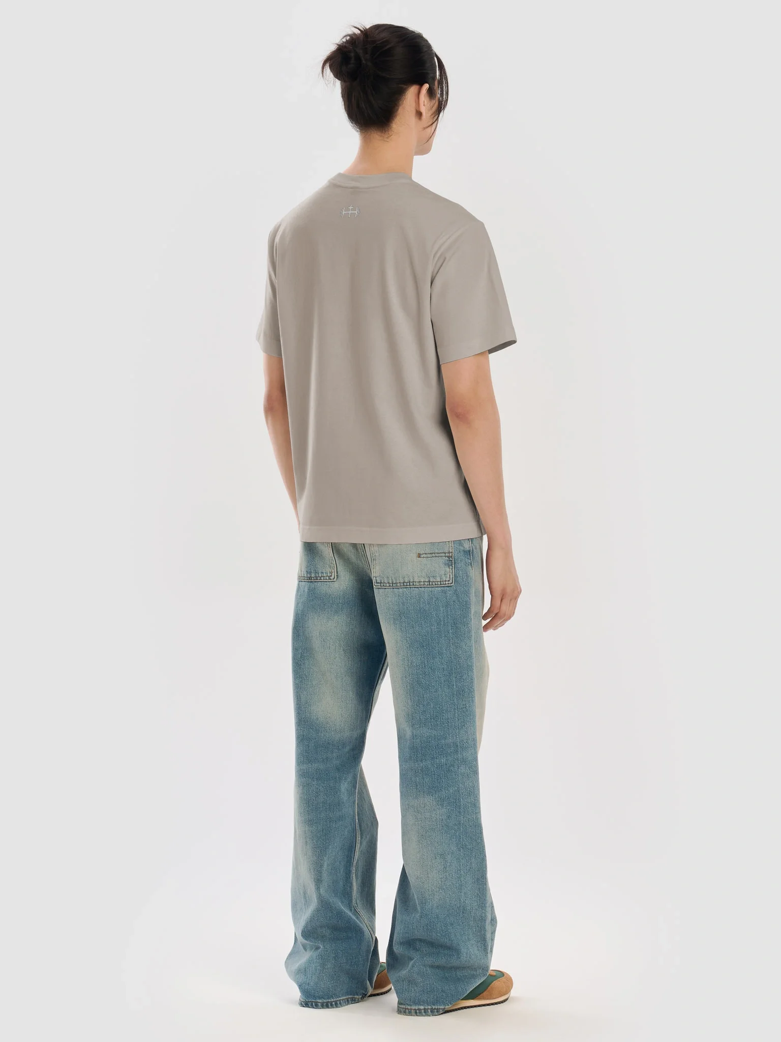His House Mens Middleweight Oversized T-shirt - Ink Blue/Mushroom by His House