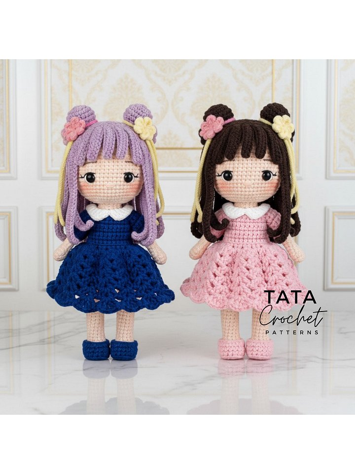 PDF _ The Tata Mix-and-Match Doll _ Flared Dress Edition Crochet Pattern product image (1)