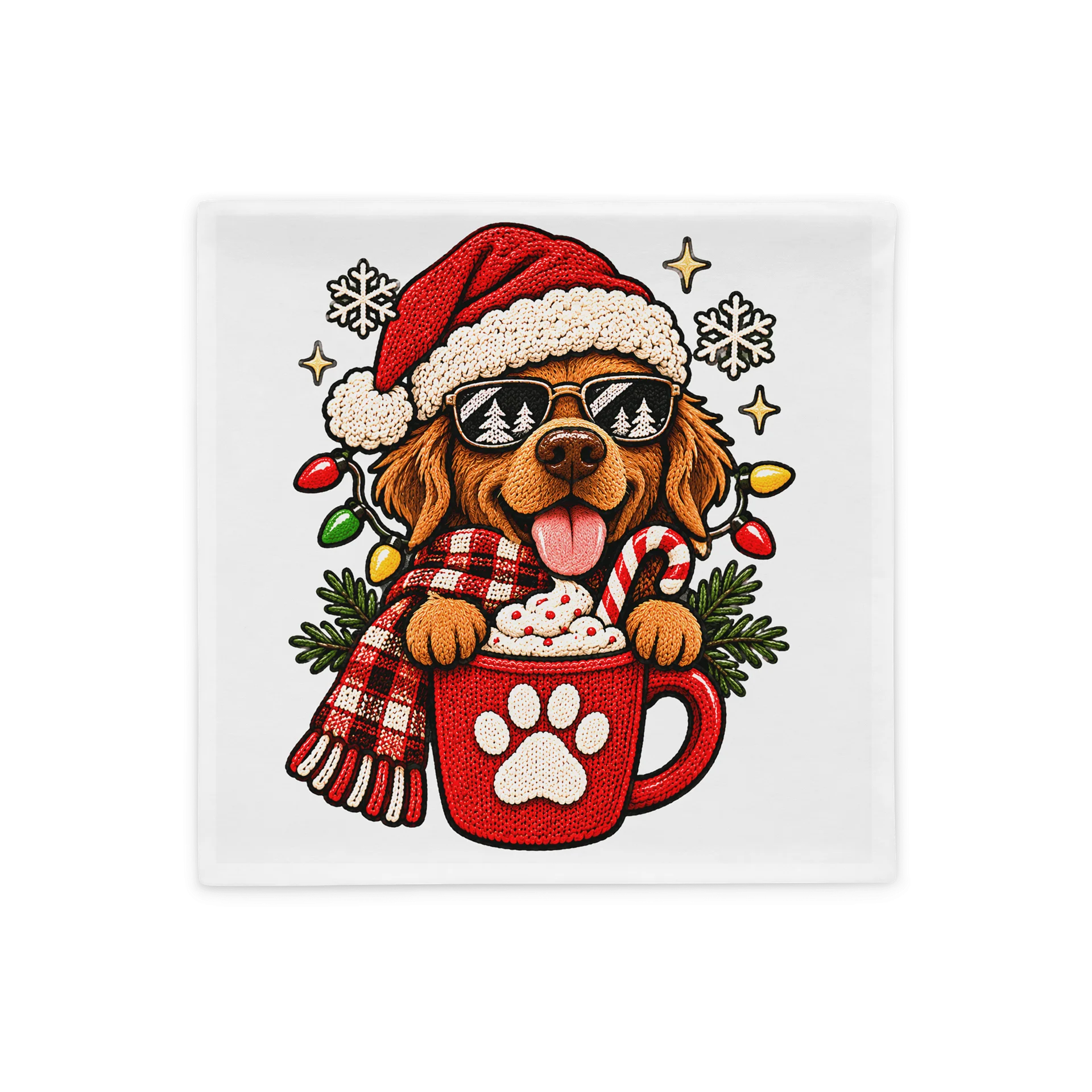 Festive Dog Holiday Pillow Case product image (1)