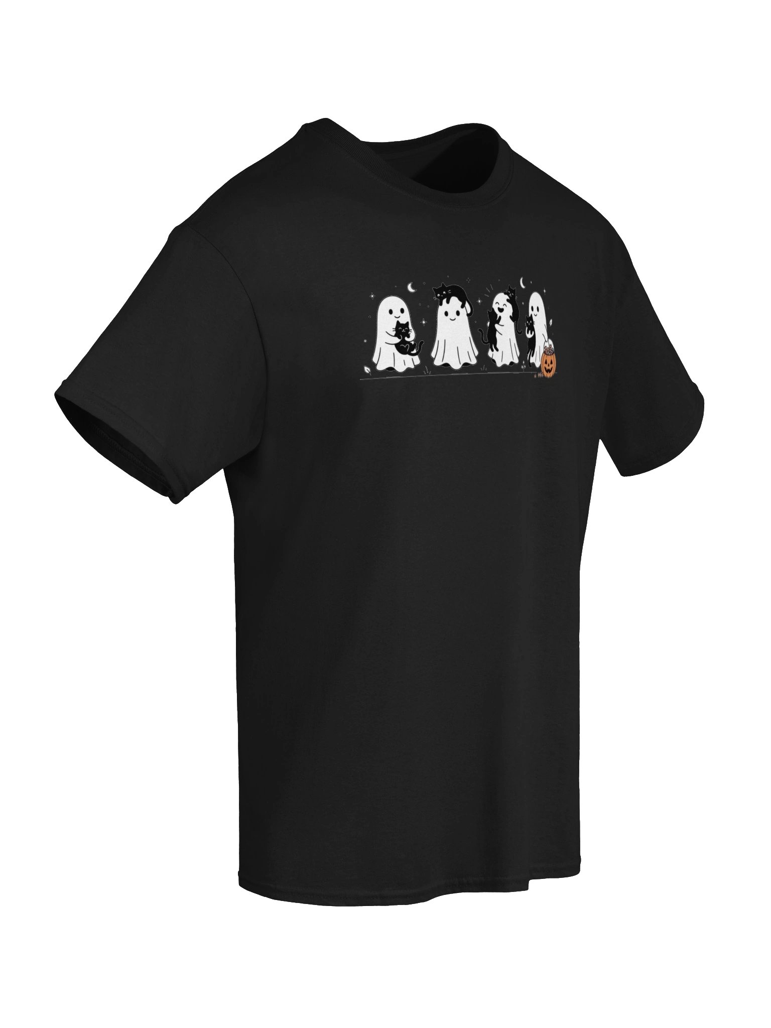 Cute Ghost Cats Halloween Tee product image (22)