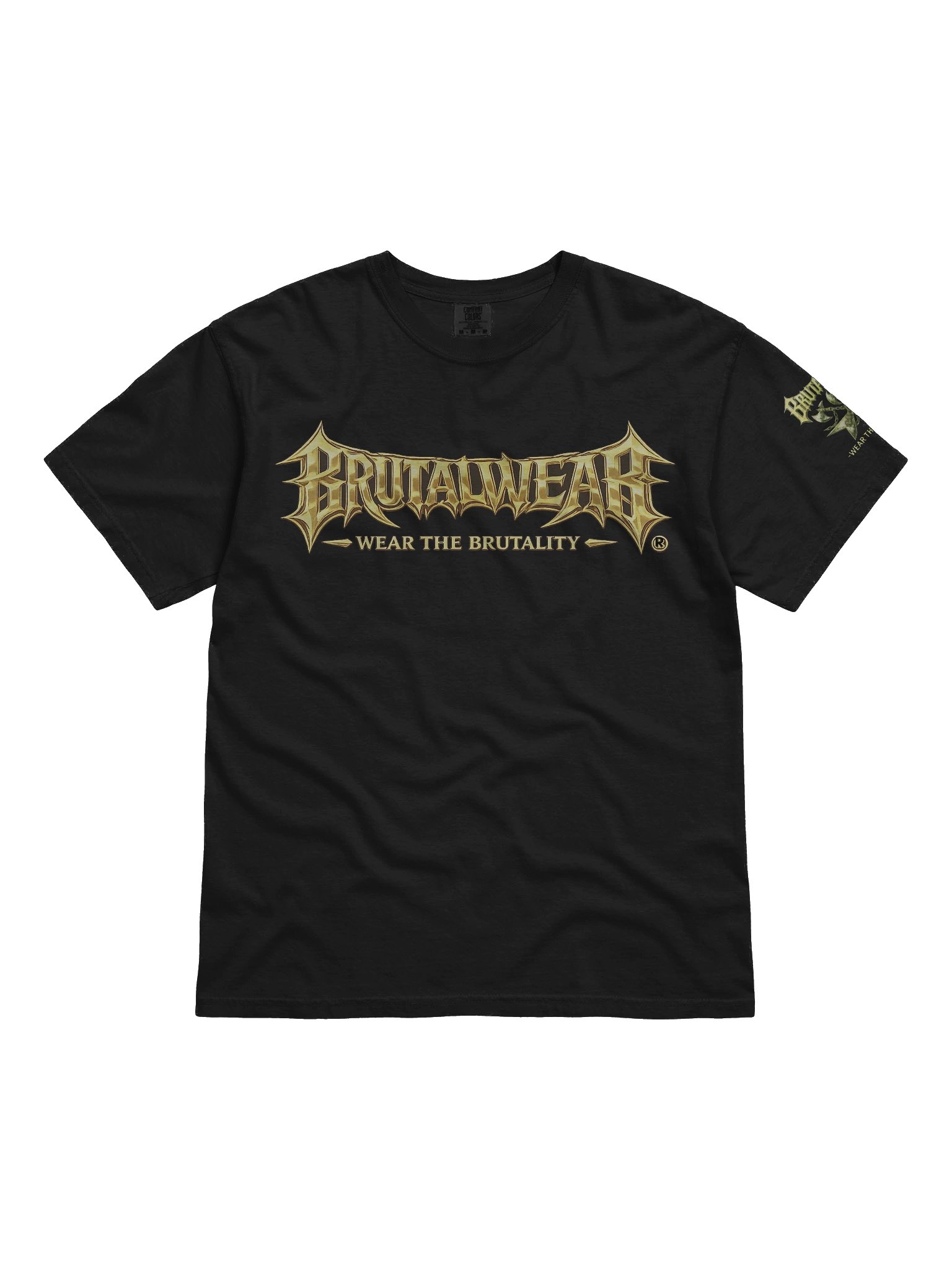 BrutalWear Thrash Metal/BW Medieval Art Font Logo Graphic Tee. product image (6)