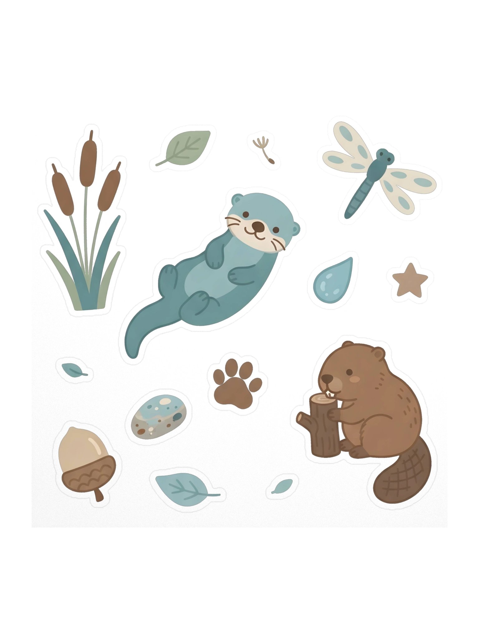 Woodland Wetland Animal Kiss Cut Stickers product image (2)