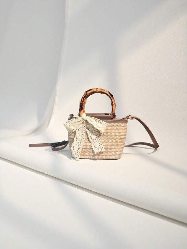 ADLEST | Japanese Vintage Handmade Woven Bamboo Tote Bag product image (3)