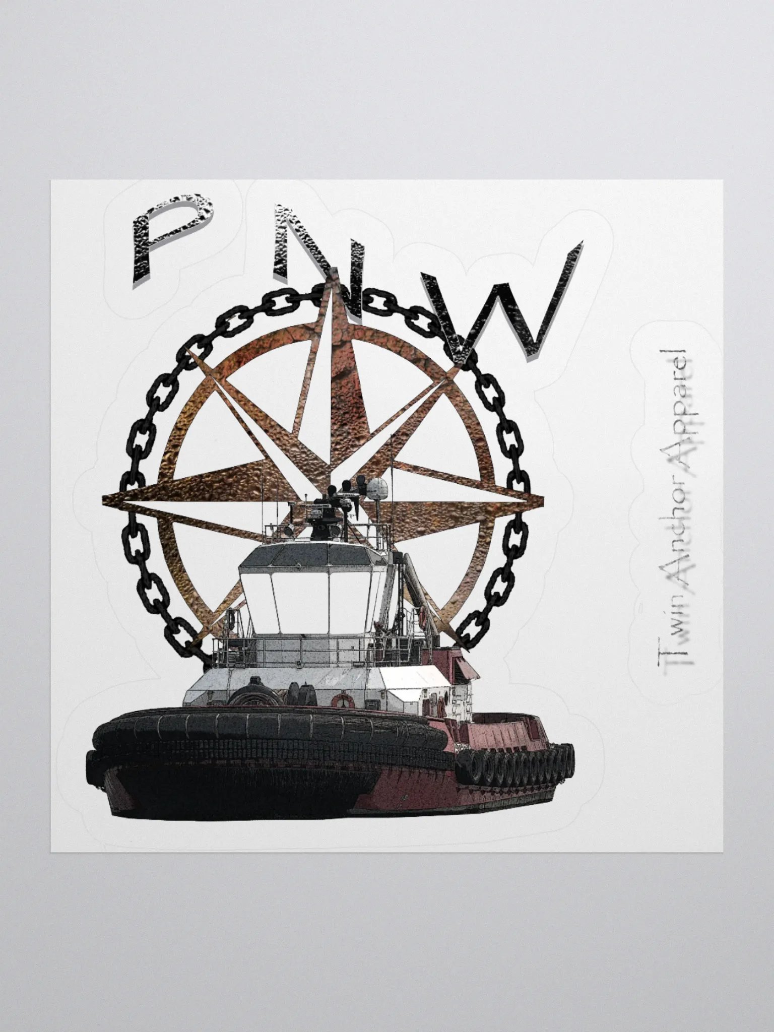 PNW Compass Rose Kiss Cut Stickers product image (2)