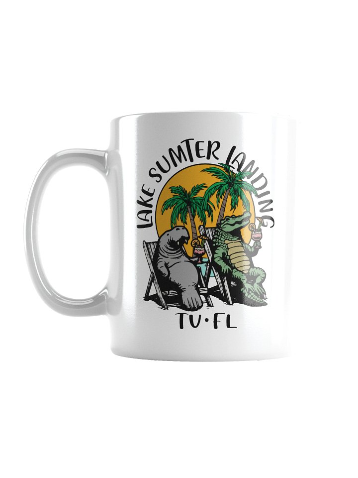 Lake Sumter Landing TV Florida USA Fun Manatee Alligator Design Coffee Mug product image (1)