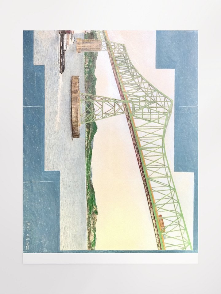 View from the Cannery Pier Hotel in Astoria, Oregon 04.16.20 print (Right Side) product image (2)