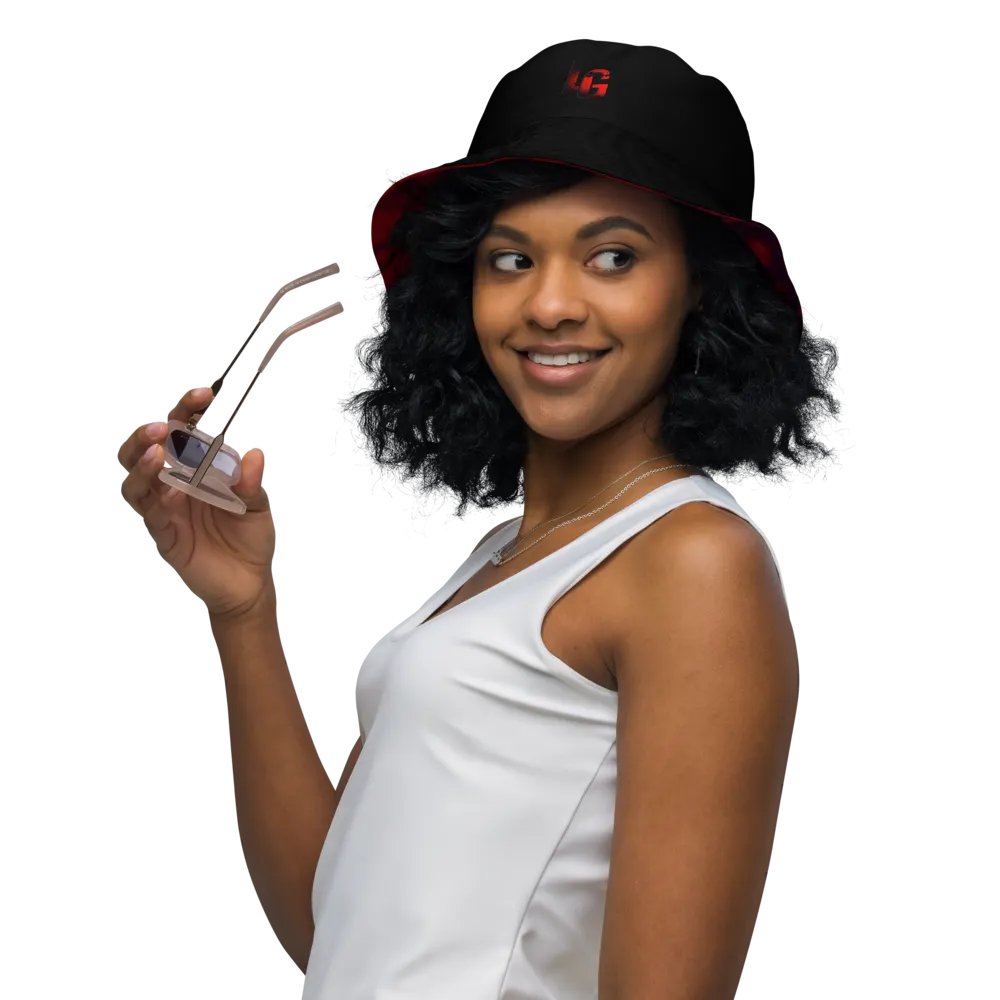 Reversible Black/Blood Paradise Bucket Hat product image (7)
