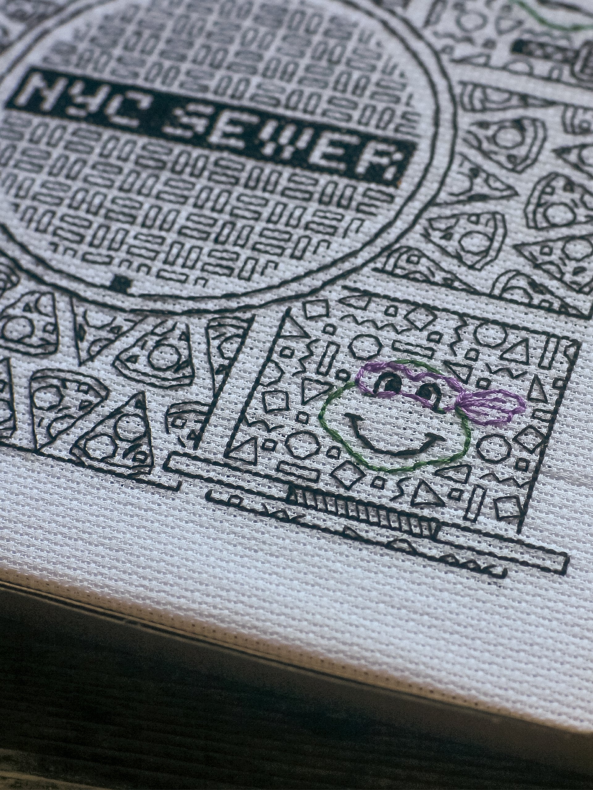 Shinobi Terrapins • Blackwork Cross Stitch Pattern • PDF Digital Download product image (6)