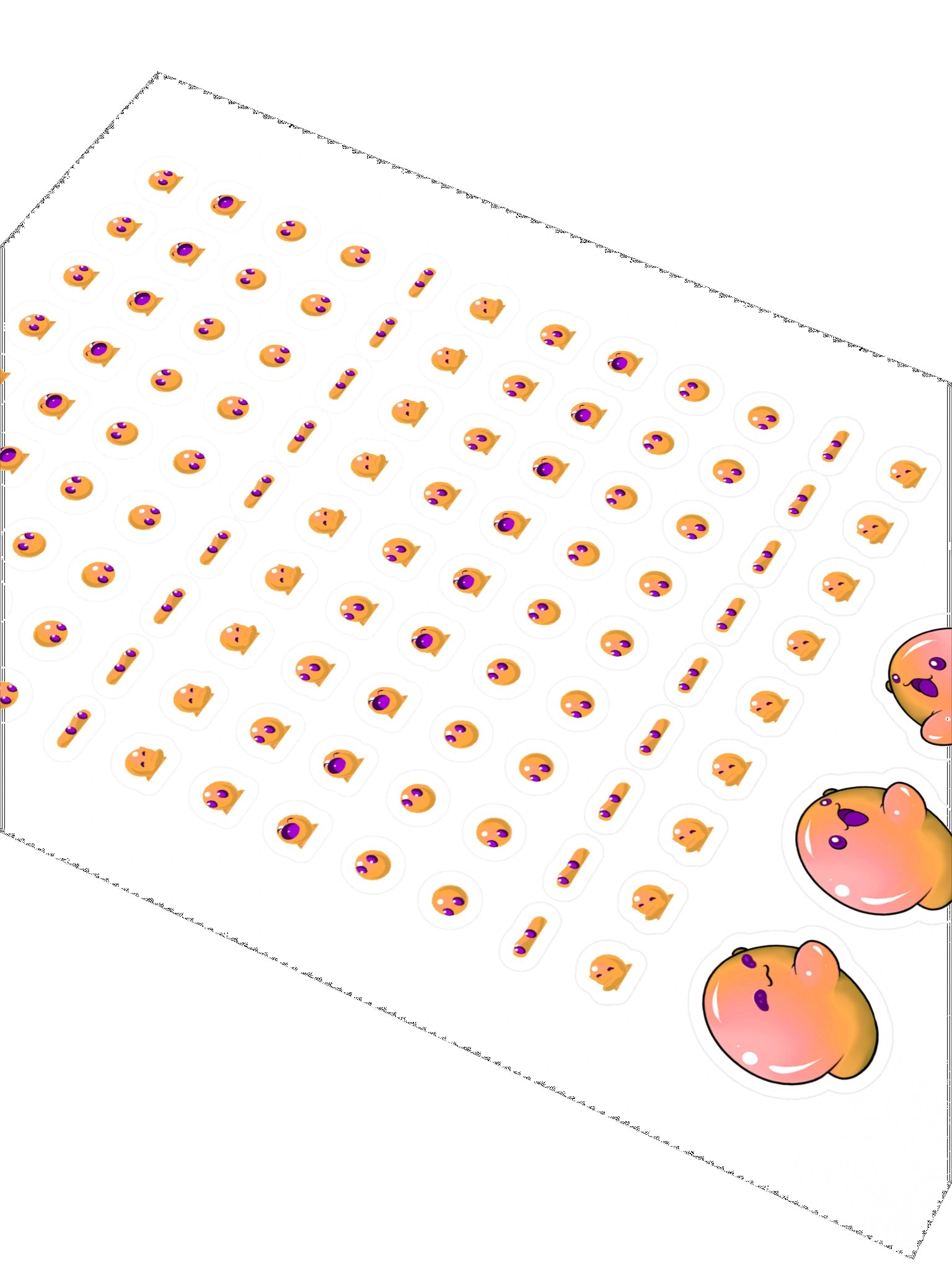 Bubbles Sticker Sheet ORANGE product image (2)