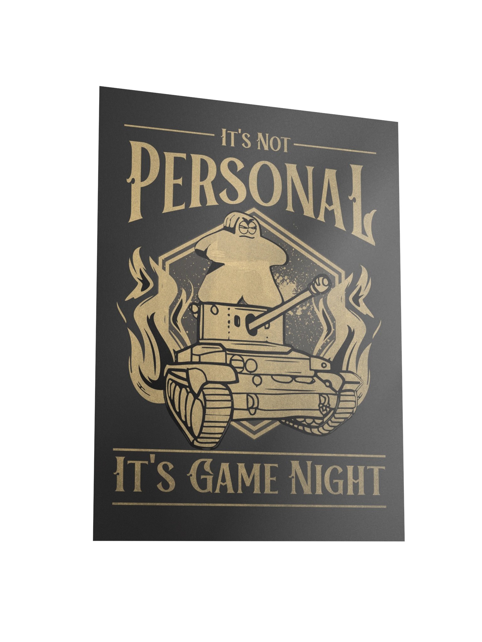 Meeple Soldier Game Night Board Game Room Poster - UNFRAMED product image (3)