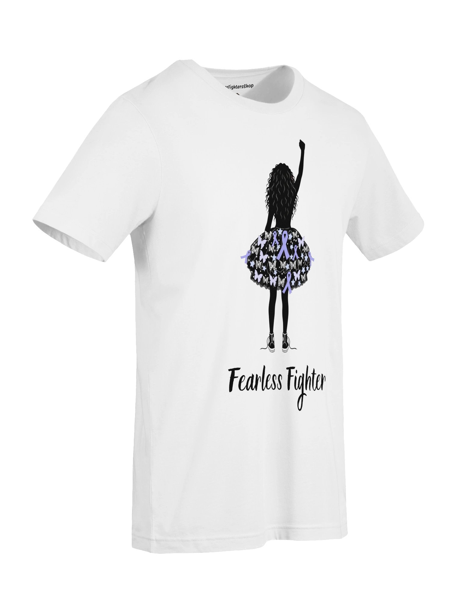 Stomach Cancer - Fearless Fighter Unisex T-Shirt [white] product image (3)