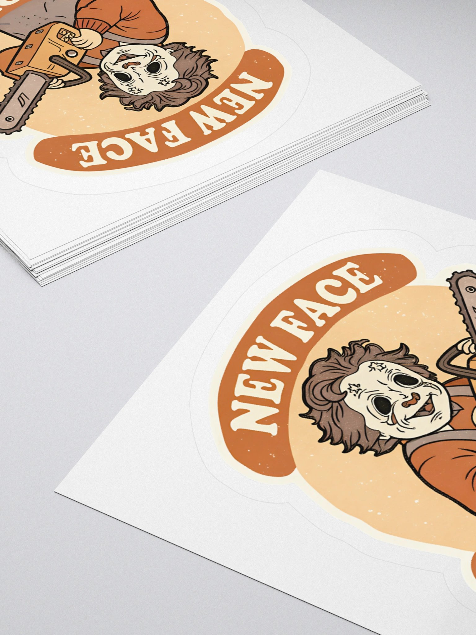 Retro Chainsaw Masker Sticker product image (12)
