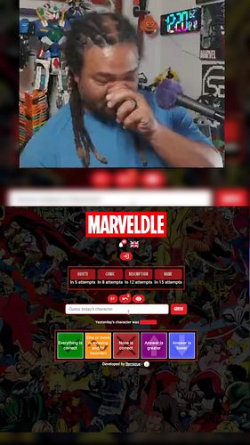 Comic Marveldle for Aug 17! I really need to get over my dislike of this character lol #comics #marvel #marveldle