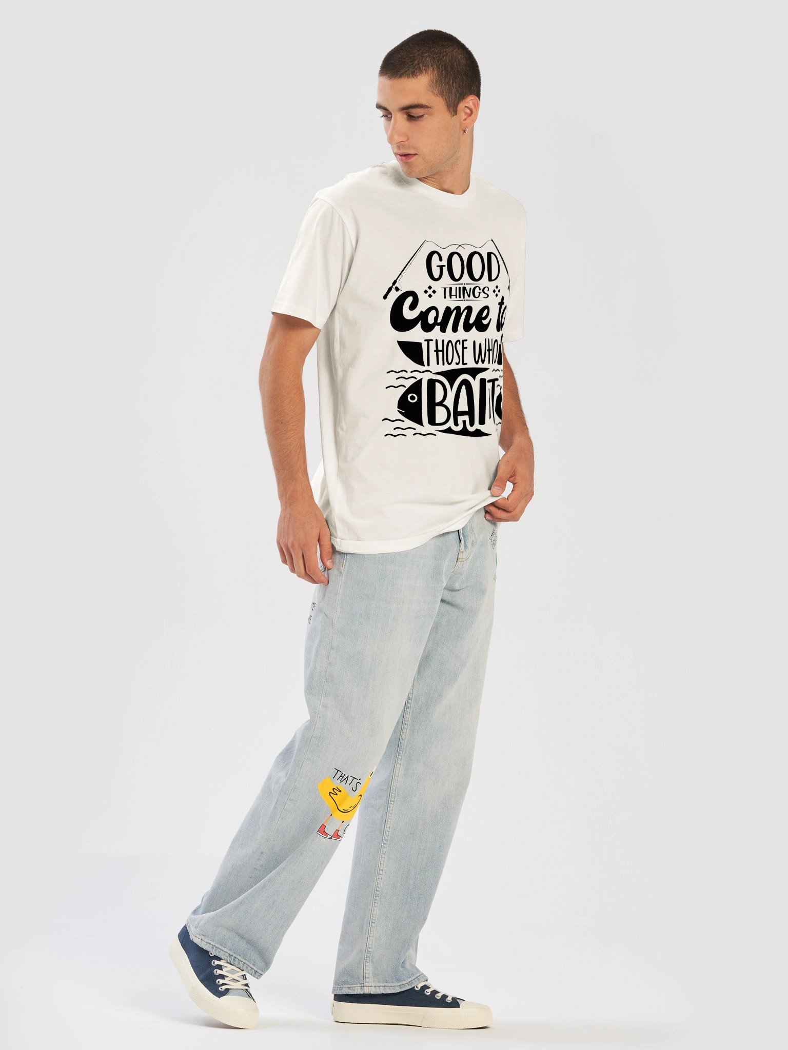 Good Things Come to Those Who Bait – Funny Fishing Quote Graphic, Vintage Angler Design product image (17)