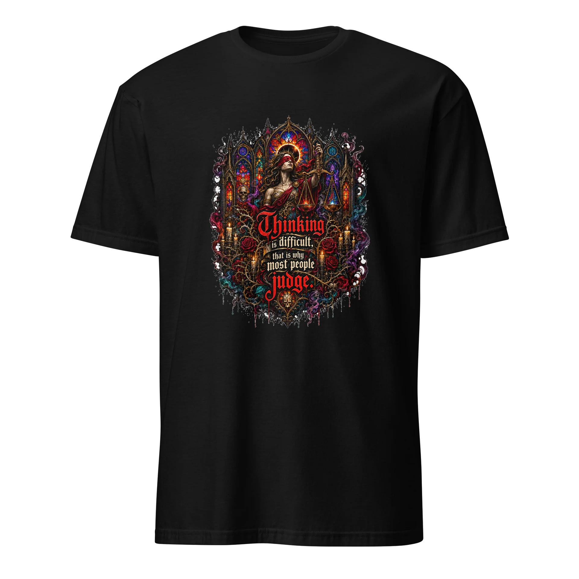 Thinking Is Difficult — Gothic Judgment T-Shirt product image (1)