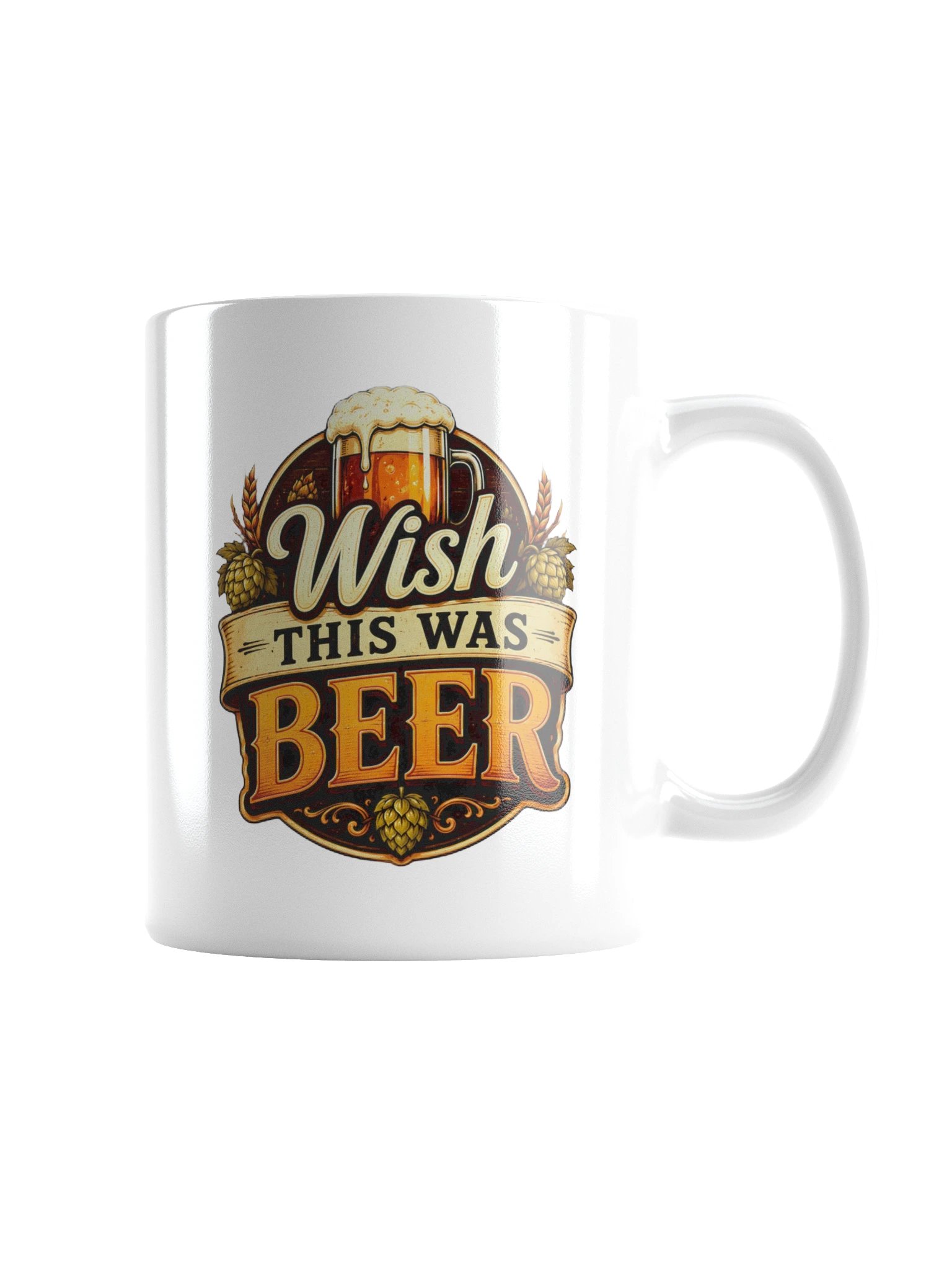 Wish This Was Beer Vintage Badge Mug product image (3)