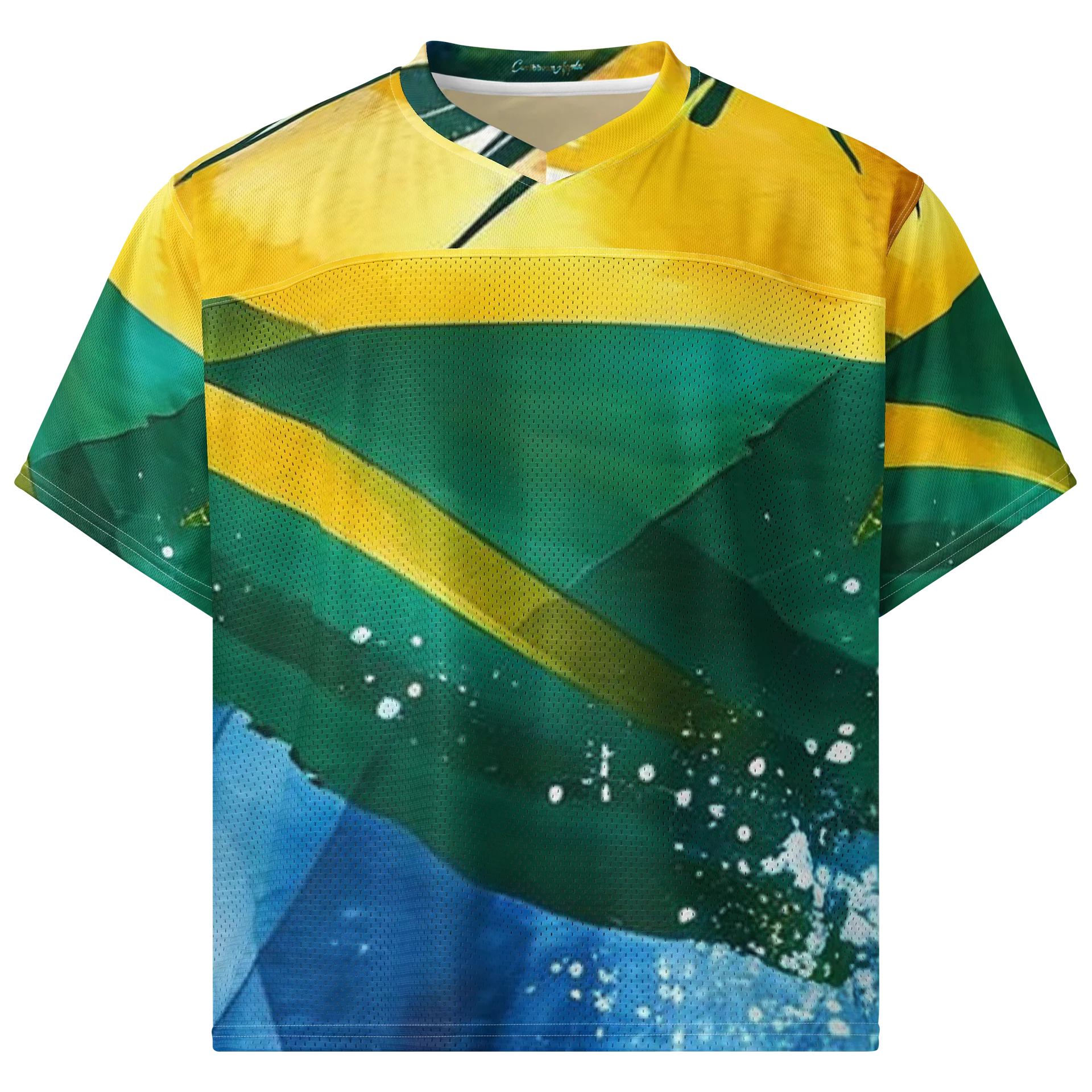 CaribbeanApples - St. Vincent and the Grenadines - SVG Abstract Diplomat Print | Boxy Breathable Football Jersey product image (1)