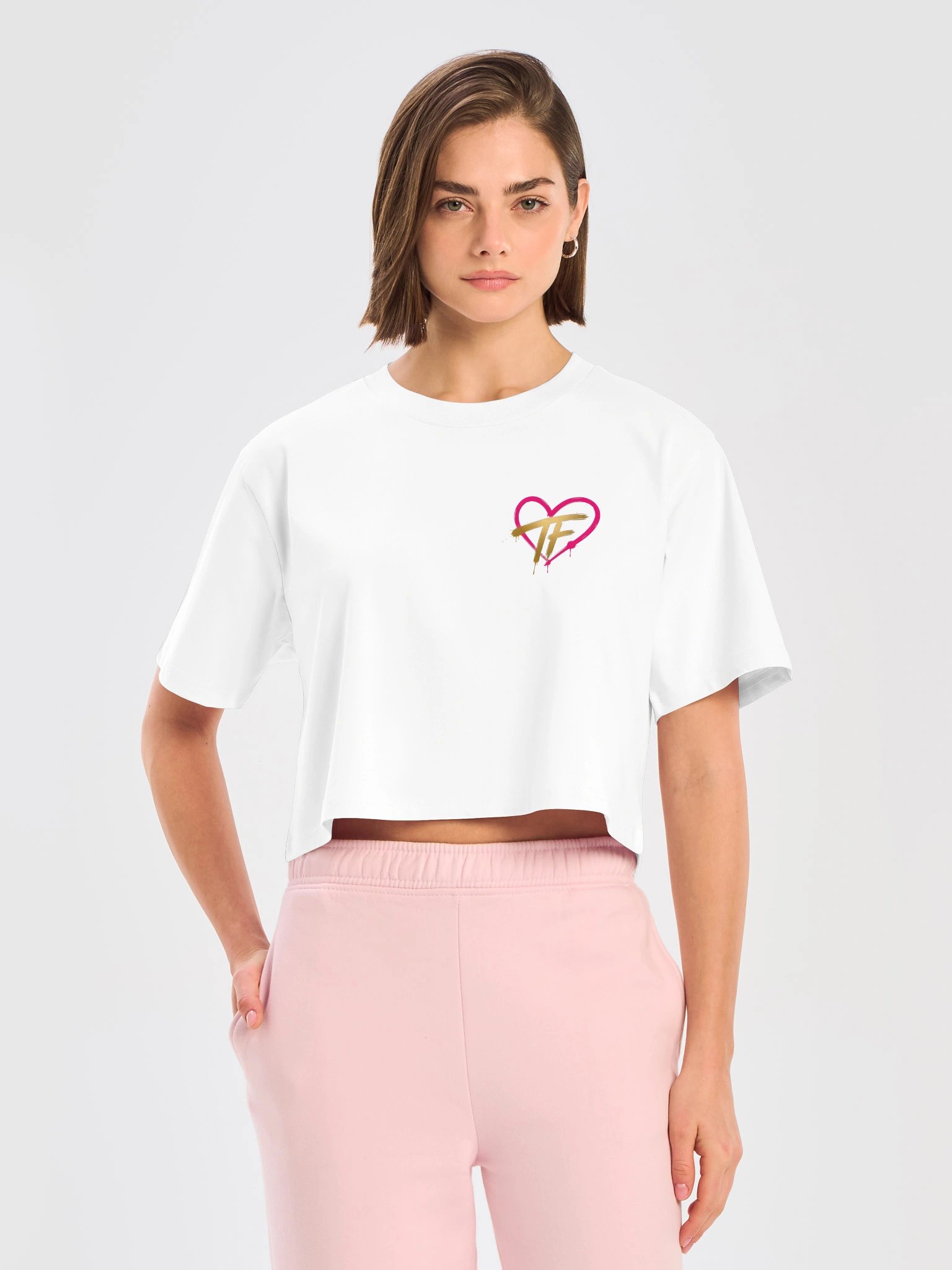 Trapffirmations Signature Crop Tee | White product image (5)