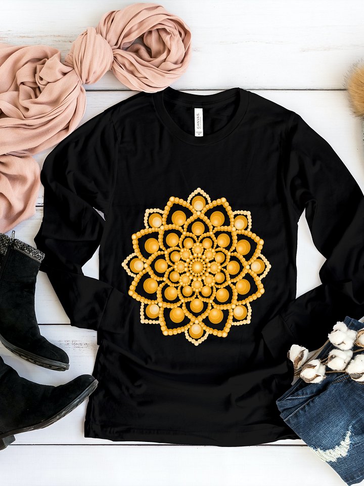 Orange Flower Mandala Women's Long Sleeve T-Shirt product image (1)