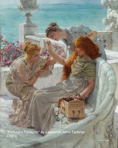 Fortune’s Favourite is an oil painting by the Dutch-born British artist Lawrence Alma-Tadema, one of the most celebrated pain...