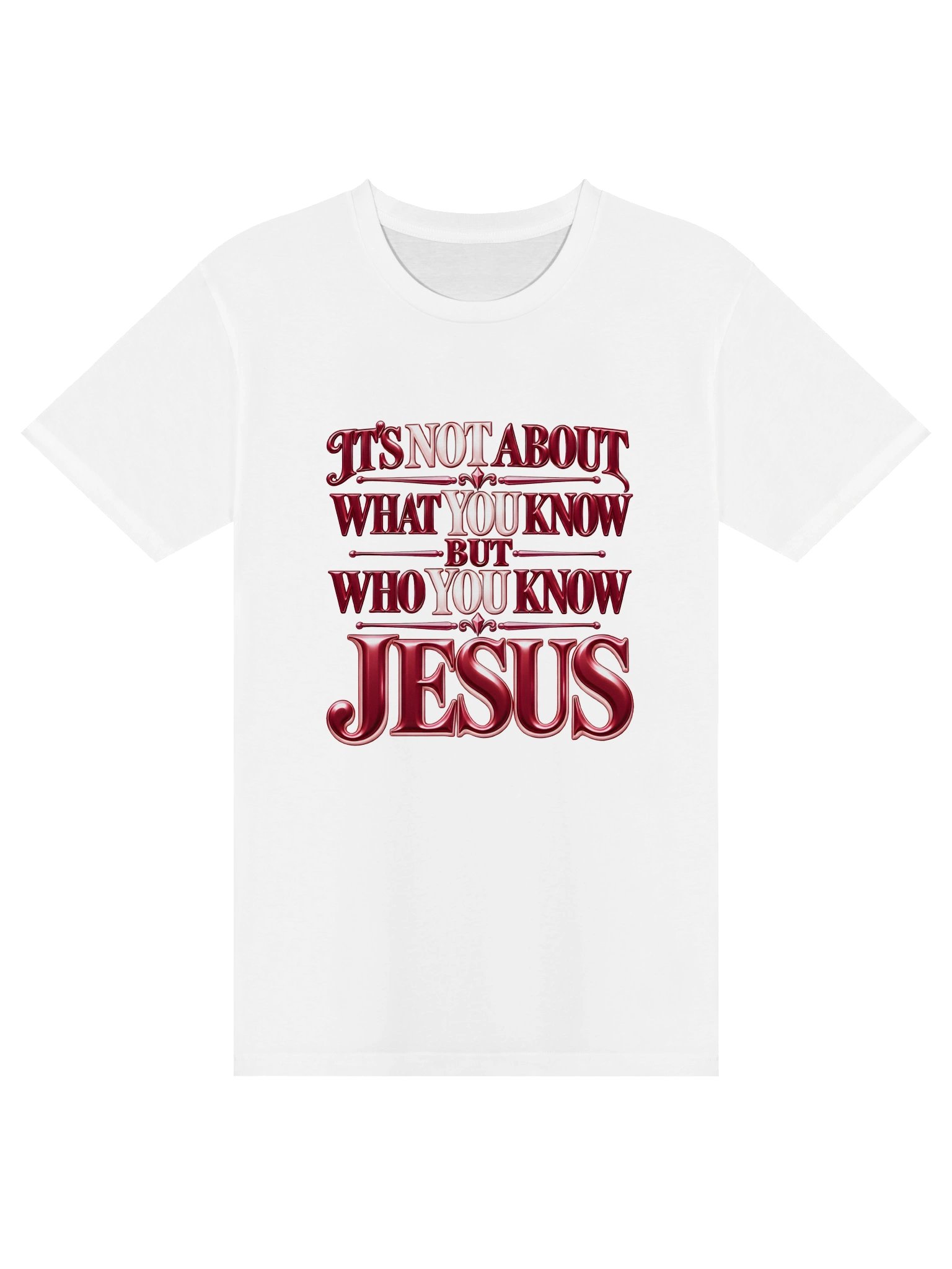 Who You Know: JESUS Burgundy & Blush Edition T-Shirt product image (1)