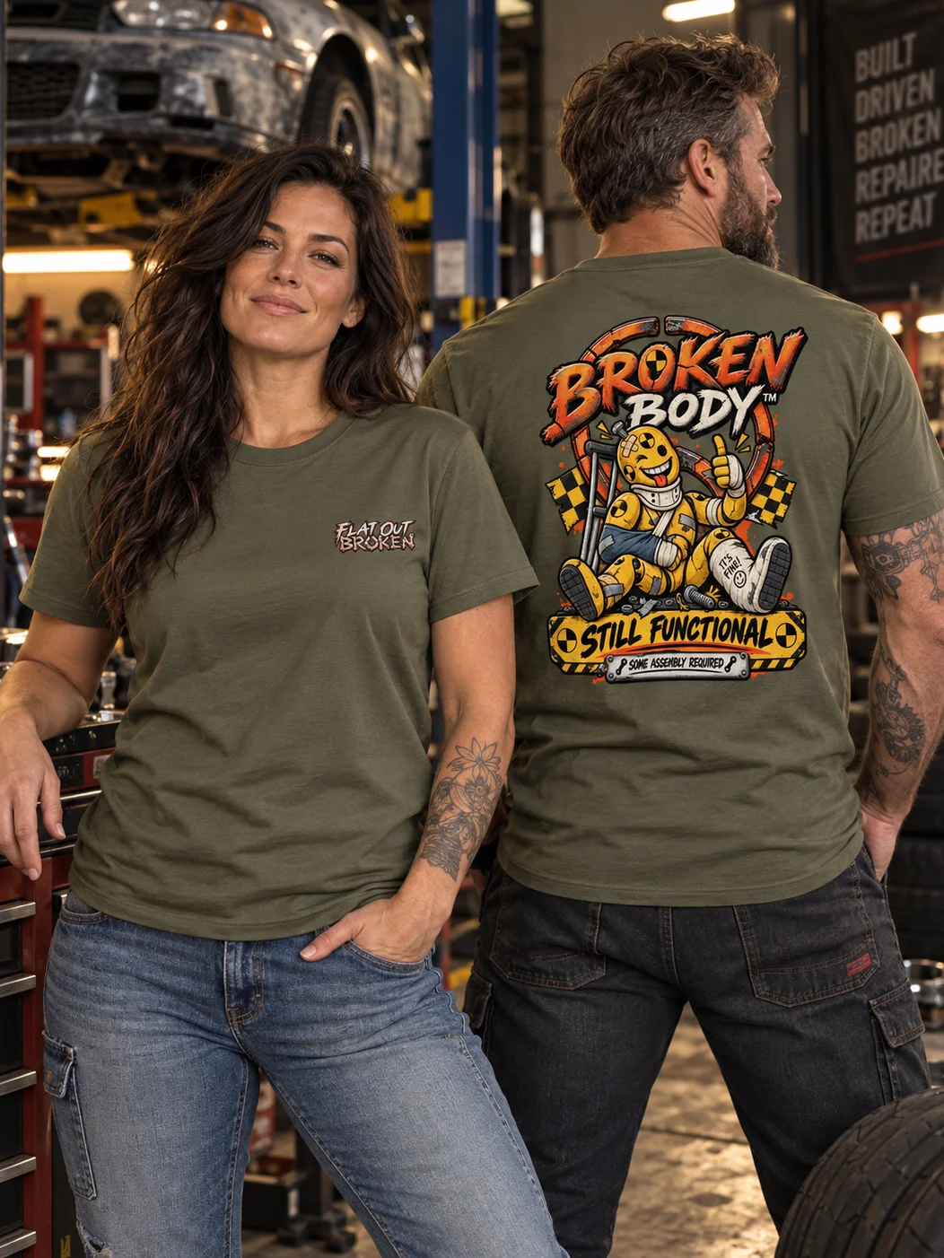 Funny Crash Test Dummy Shirt — Still Functional, Some Assembly Required | Flat Out Broken™ product image (1)