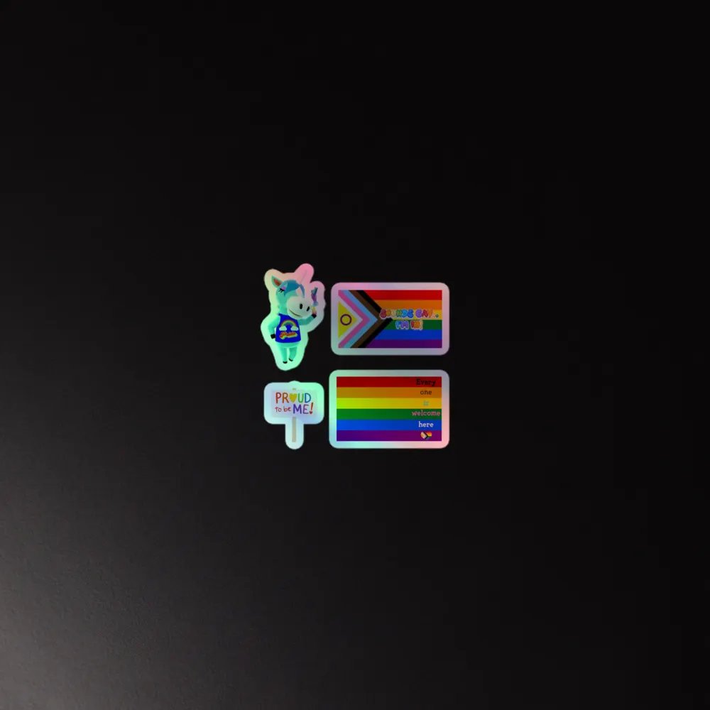 4 Holographic Pride Stickers product image (2)