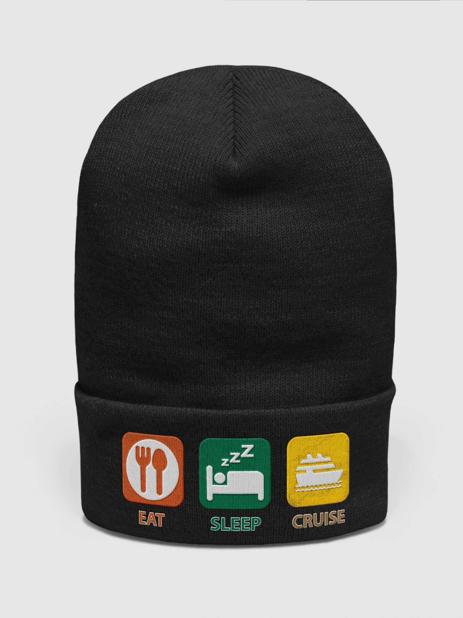 Eat Sleep Cruise Embroidered Cuffed Beanie product image (4)