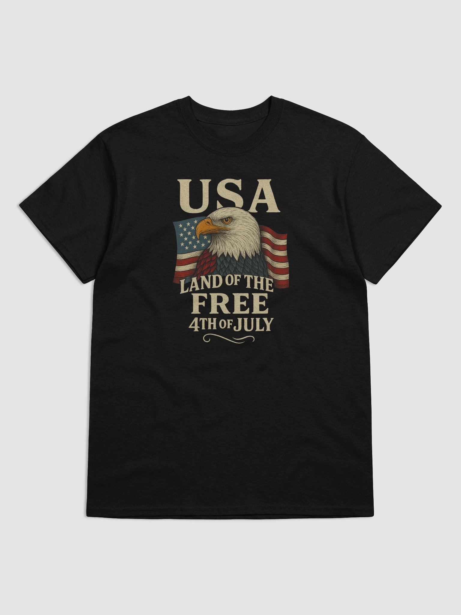 Land of the Free Eagle Shirt – Vintage 4th of July USA Tee product image (1)