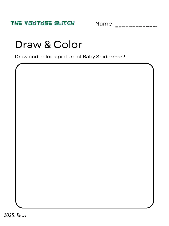 Worksheet Pages 2 Set - The YouTube Glitch & The Catrat Show product image (2)