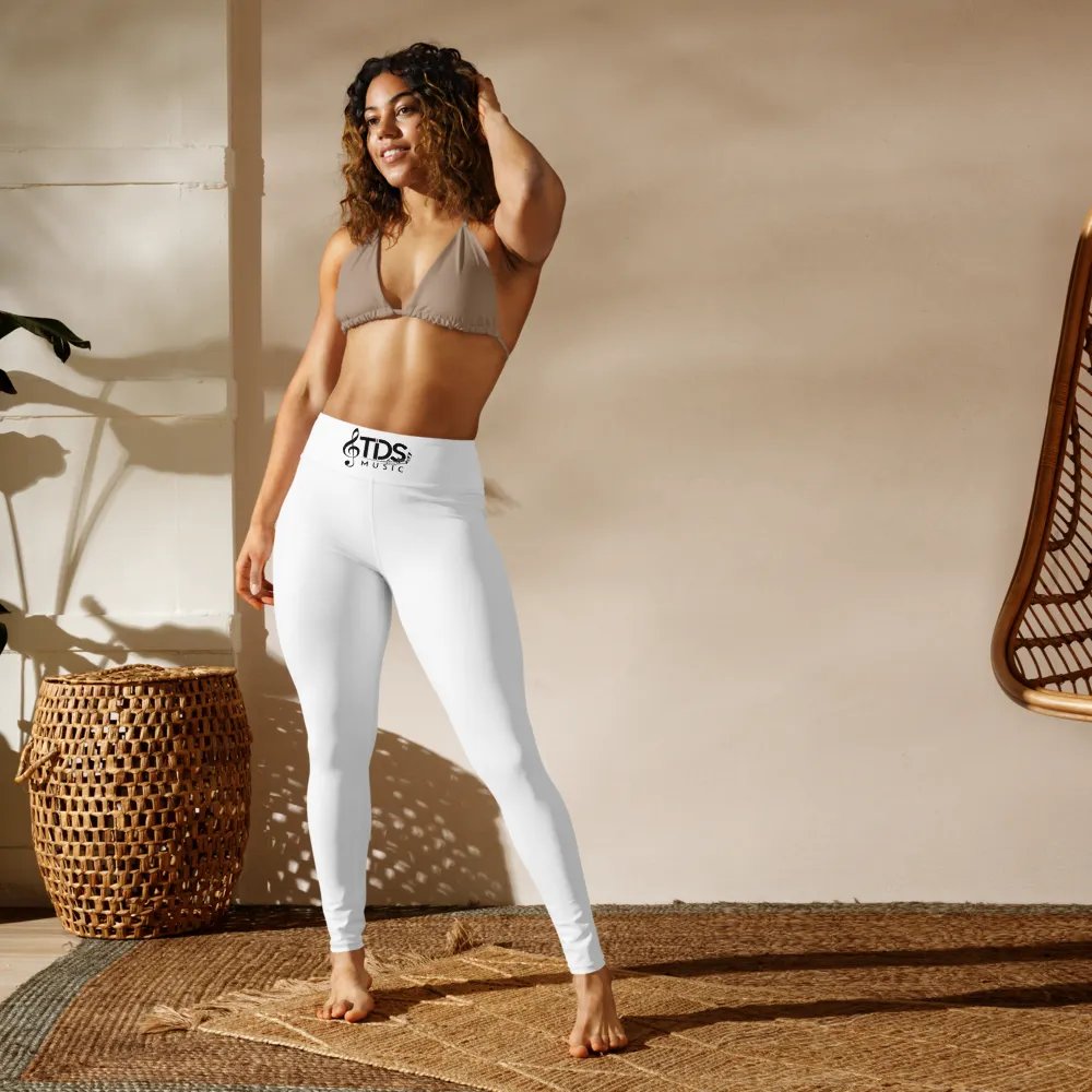 TDS Music Women's White High-Waisted Yoga Leggings product image (11)