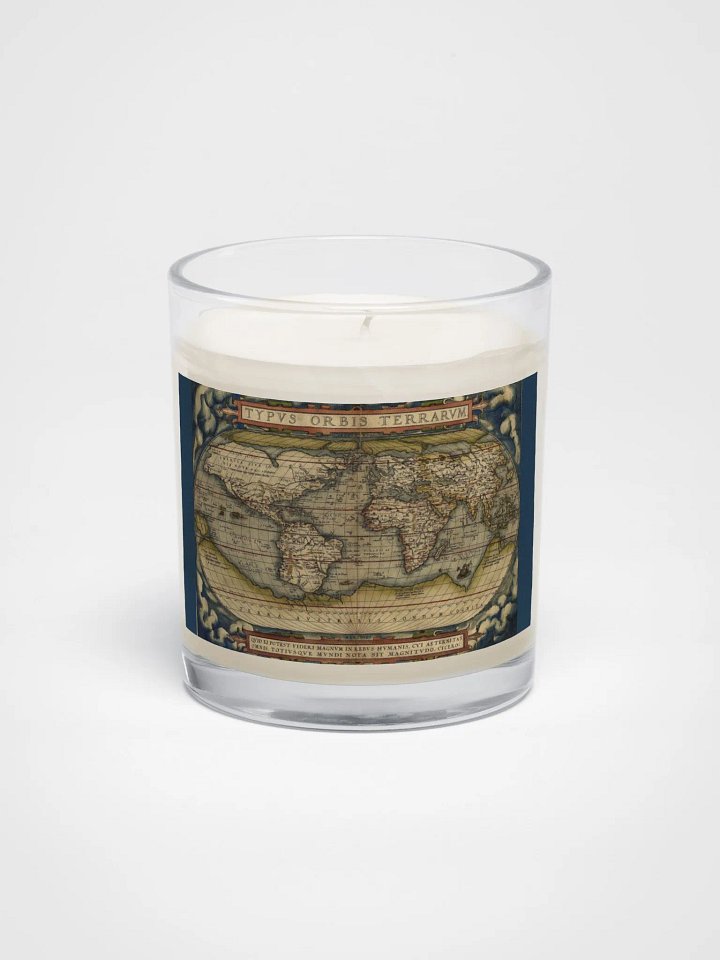 "Ortelius" Antique World Map Soy Wax Candle product image (1)