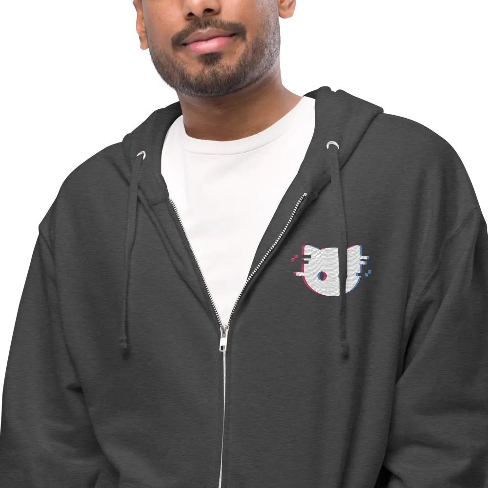 Land of Kittens Glitch Zip-up Hoodie product image (27)
