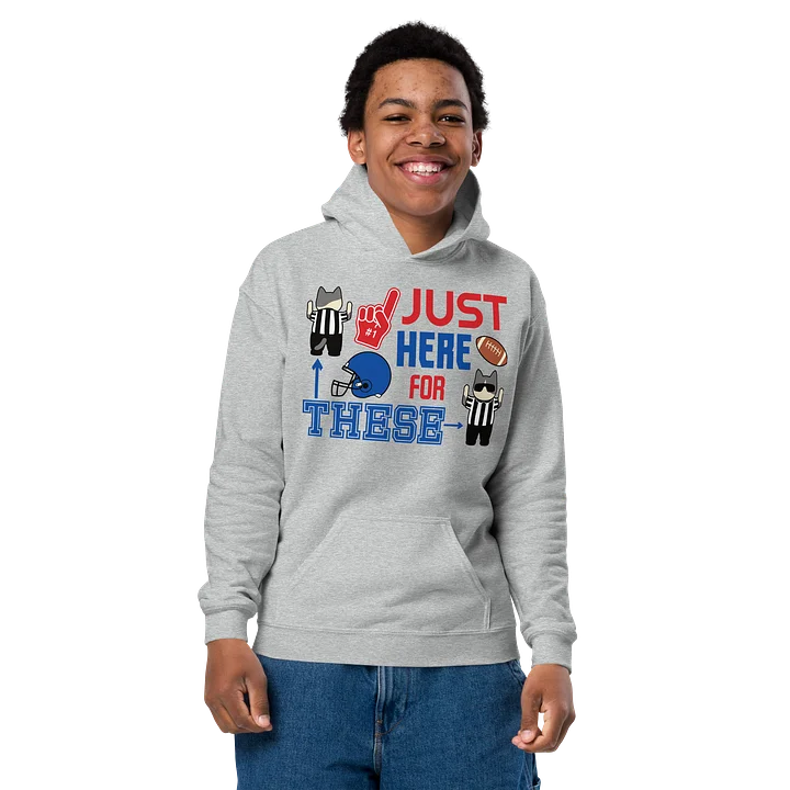 American Football Cat (JUST HERE FOR THESE - touchdown signals) - Unisex Youth Hoodie product image (8)