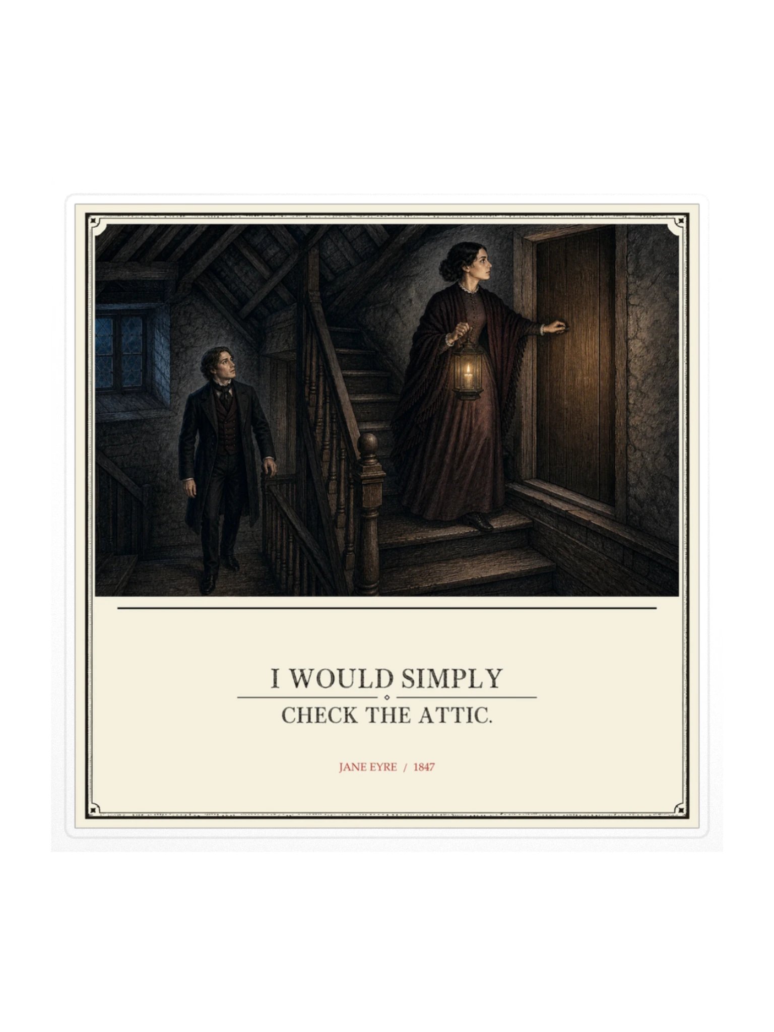 Check The Attic -- Jane Eyre Sticker product image (1)