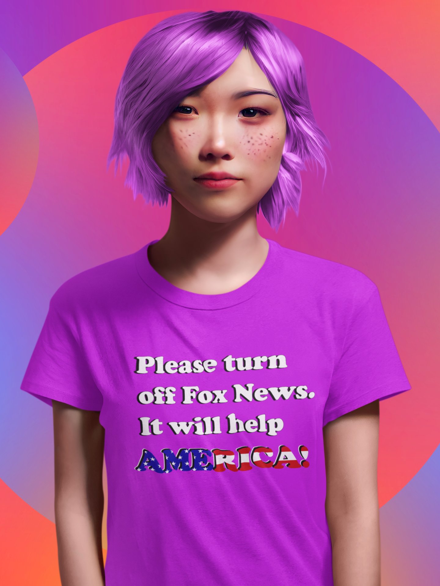 Please Turn Off Fox News Digital Download - Printable Anti-Fox News Graphic PNG product image (5)