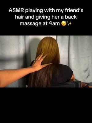 She loved the roller ball massager ✨ Relaxing personal attention ASMR featuring hair play, x marks the spot, hair brushing & back massage with long nails to help you sleep #asmr #relaxingvideos #asmrmassage #hairbrushing #asmrfyp 