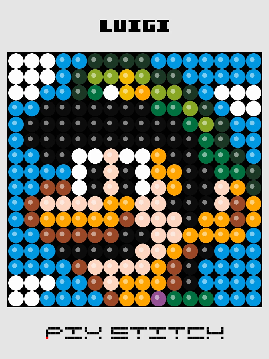 Luigi Pixel Art product image (1)