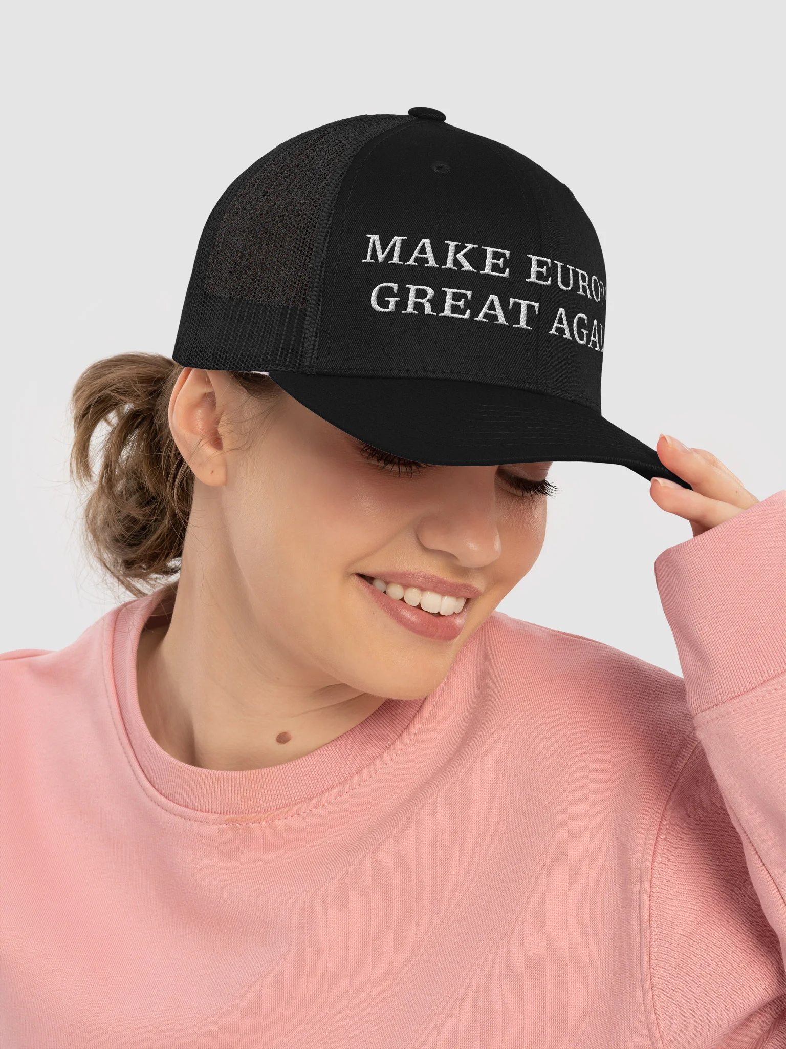 Make Europe Great Again Embroidery Trucker Hat product image (50)