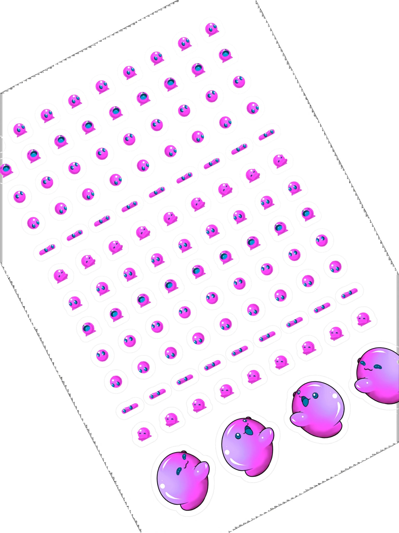 Bubbles Sticker Sheet PINK product image (1)