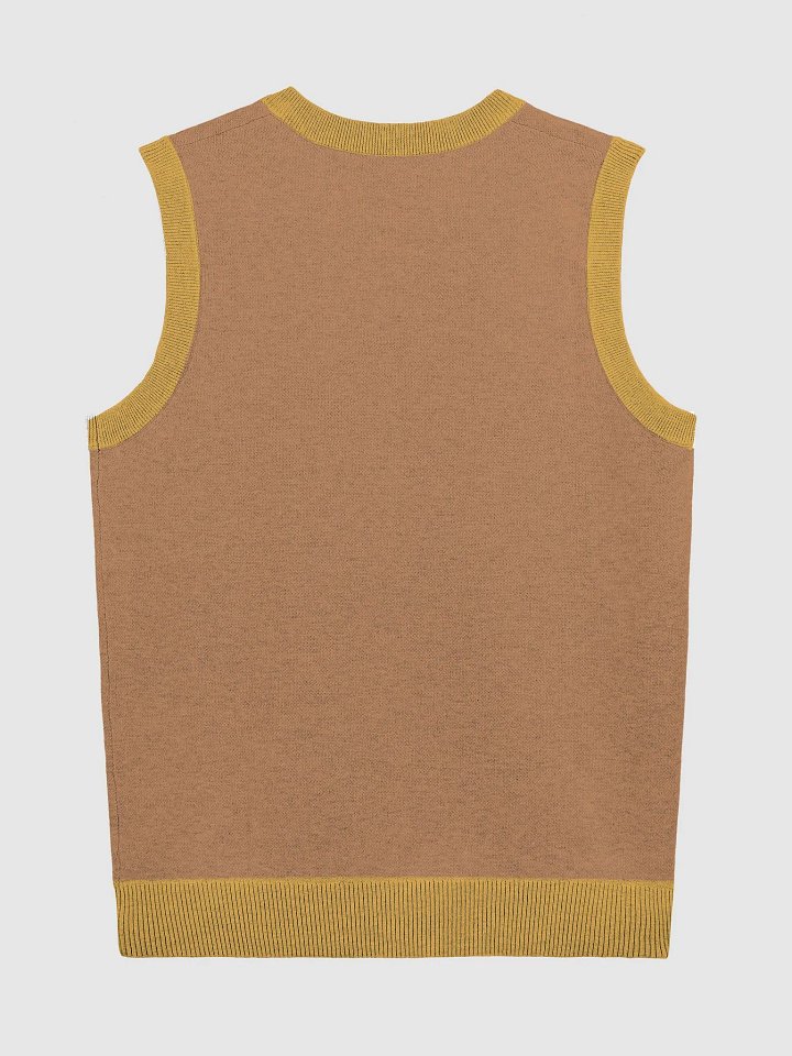 PLEASE DON'T MAKE ME TALK (duotone orange) knitwear vest product image (7)
