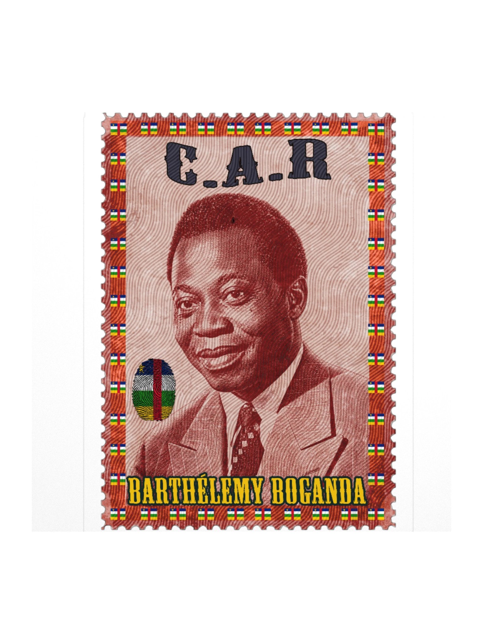 Barthélemy Boganda Vintage Postage Stamp CAR product image (2)