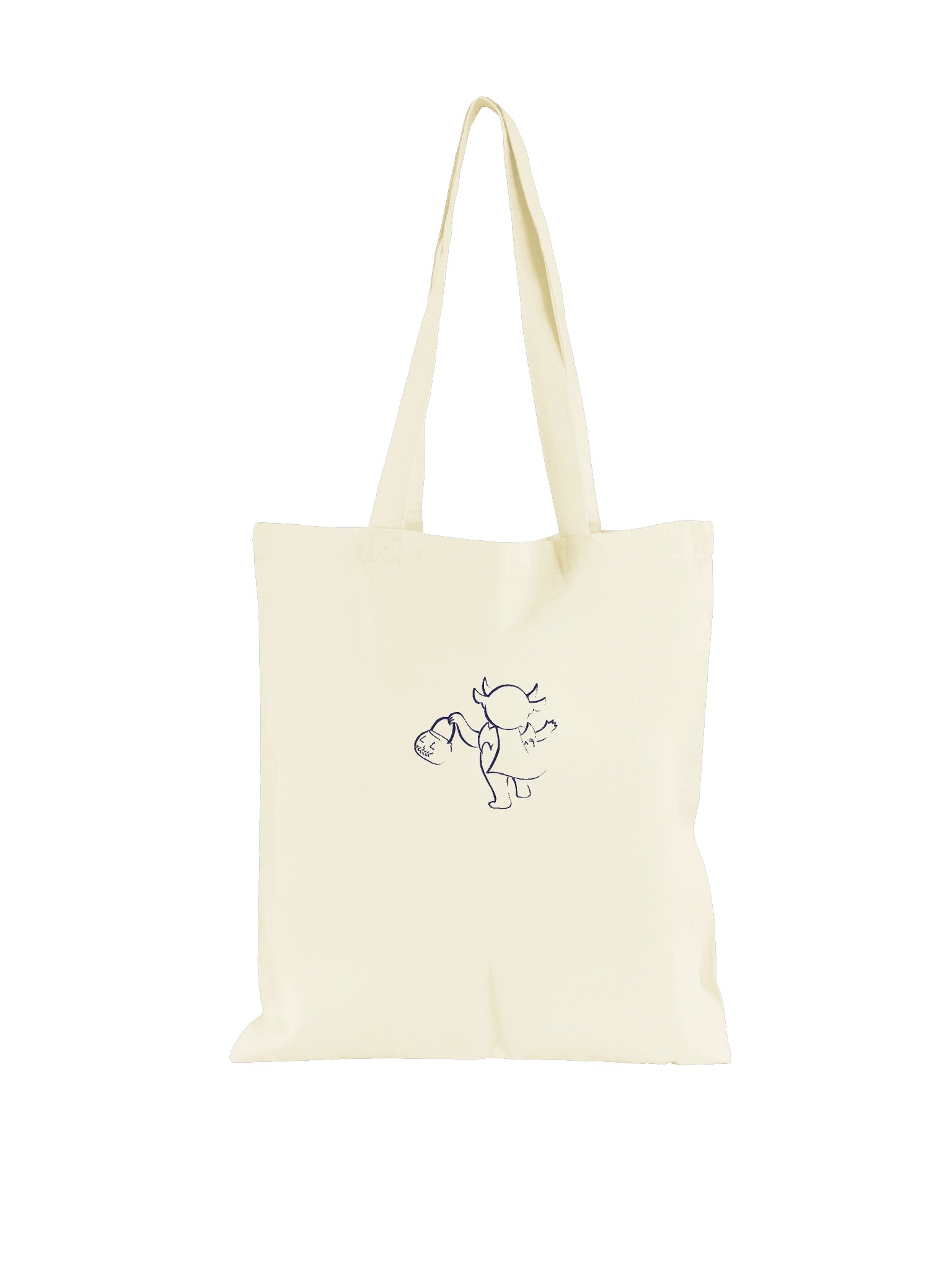 Cryptid On Your Corner Embroidered Tote (Light Mode) product image (1)