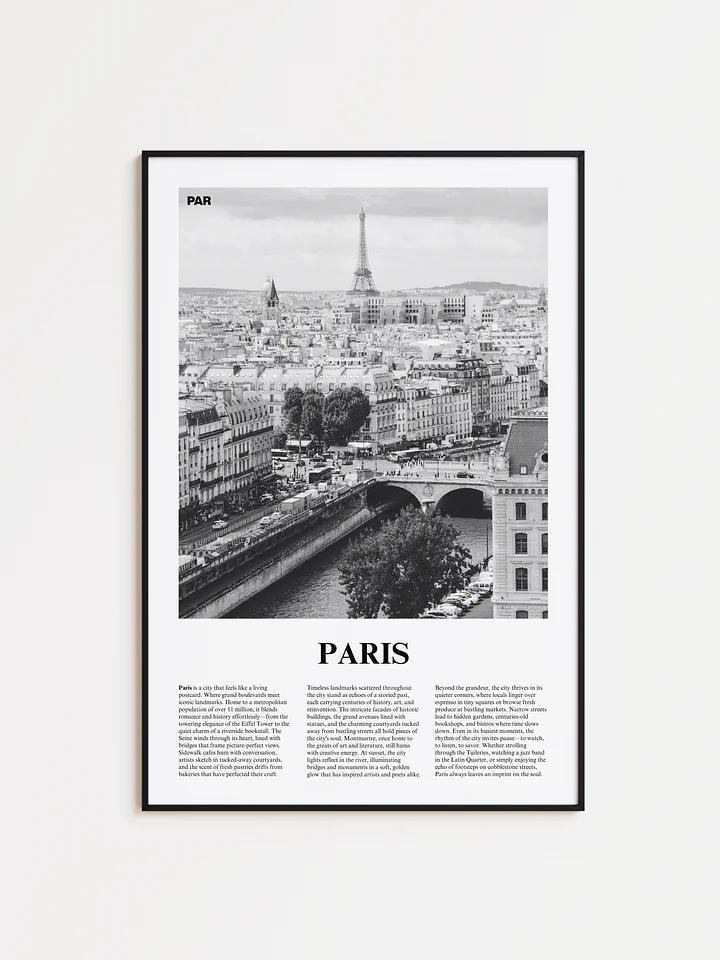 Paris 01 Newspaper Poster | Framed product image (1)