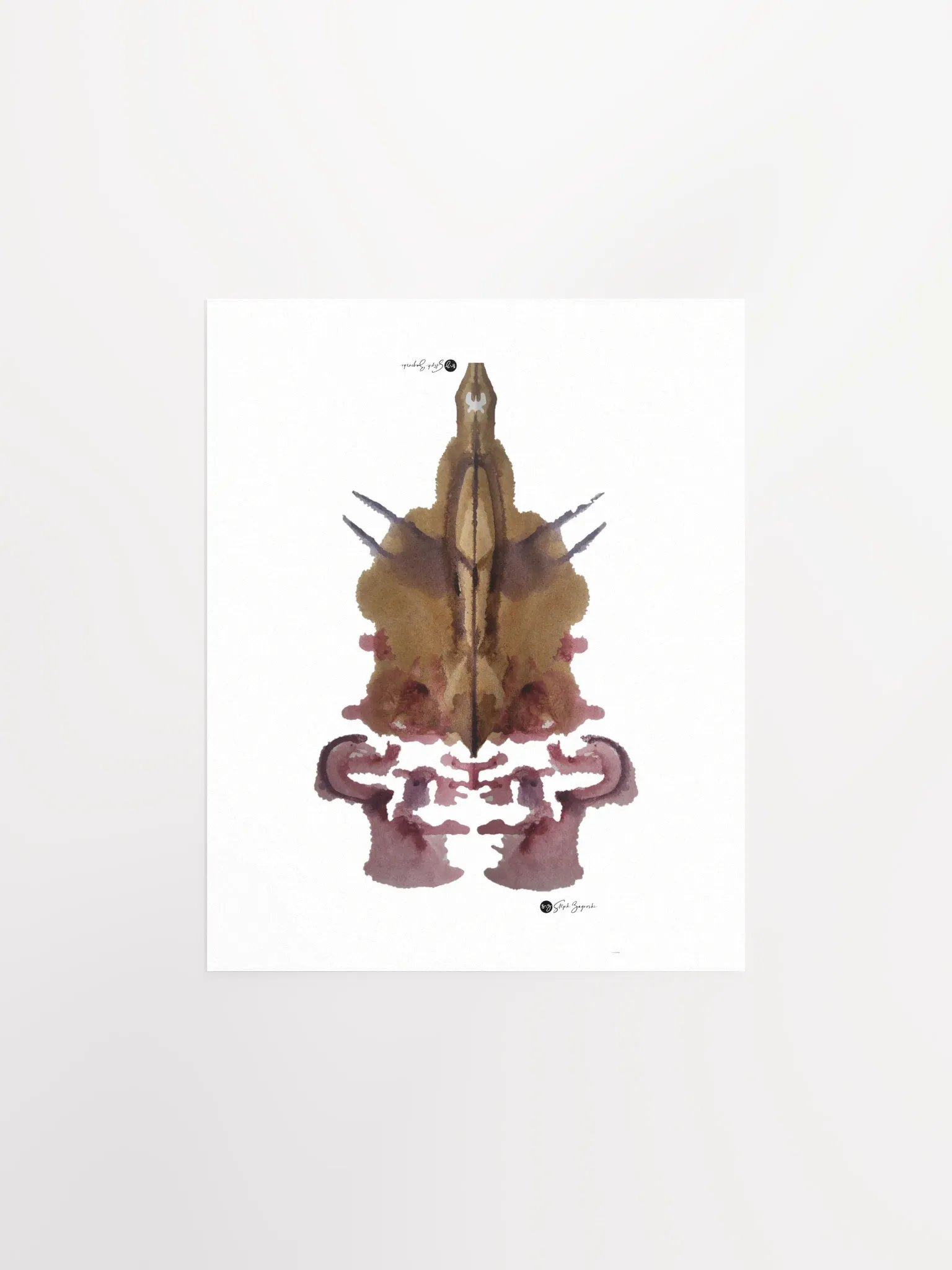 VIKING SKULL | Inkblot Print | 8x10" product image (1)